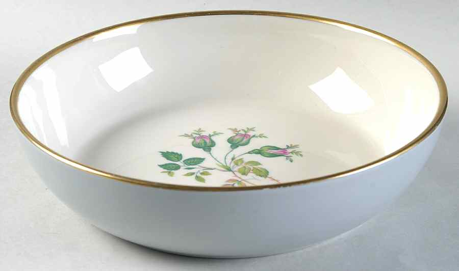 San Marino (Gold Trim, Rim & Coupe) 8" Round Vegetable Bowl by Flintridge-1