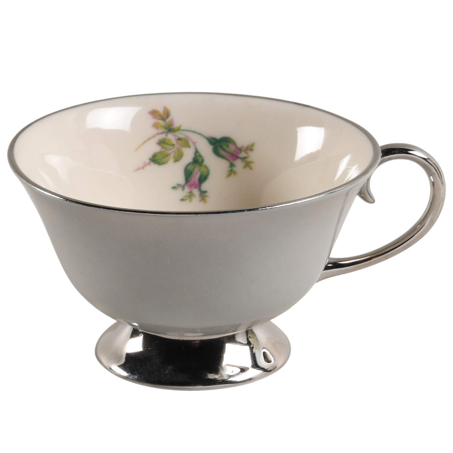 San Marino (Platinum Rim & Coupe) Footed Cup by Flintridge-1