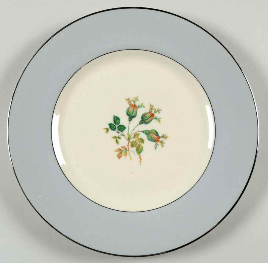 San Marino (Platinum Rim & Coupe) Luncheon Plate by Flintridge-1