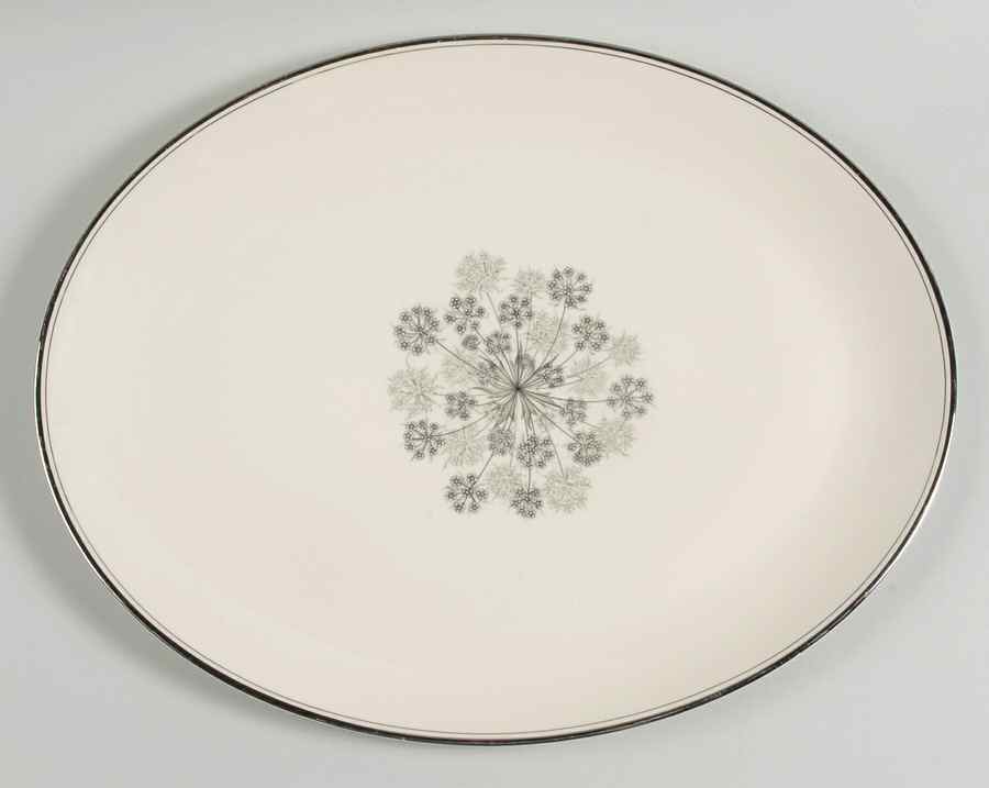 Silver Shadows (Rim & Coupe) 16" Oval Serving Platter by Flintridge-1
