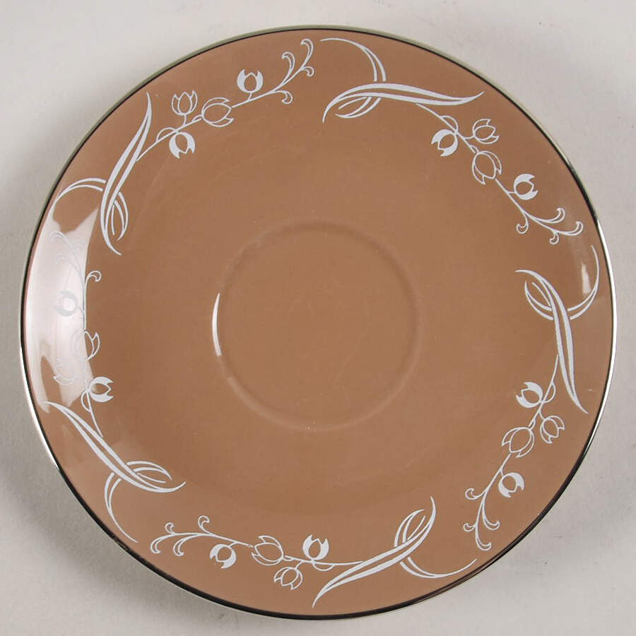 Snow Tulip Cocoa (Rim & Coupe) Saucer by Flintridge-1