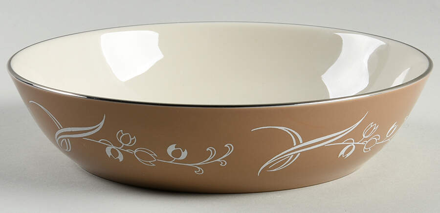 Snow Tulip Cocoa (Rim & Coupe) 8" Round Vegetable Bowl by Flintridge-1