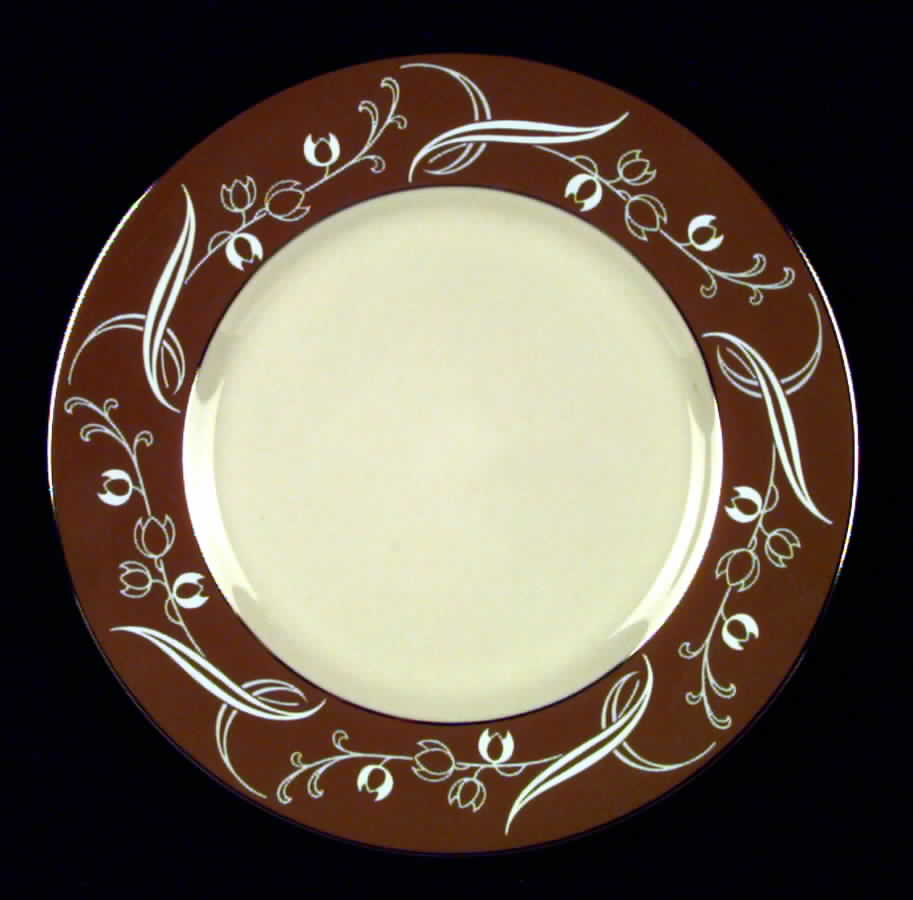 Snow Tulip Cocoa (Rim & Coupe) Salad Plate by Flintridge-1