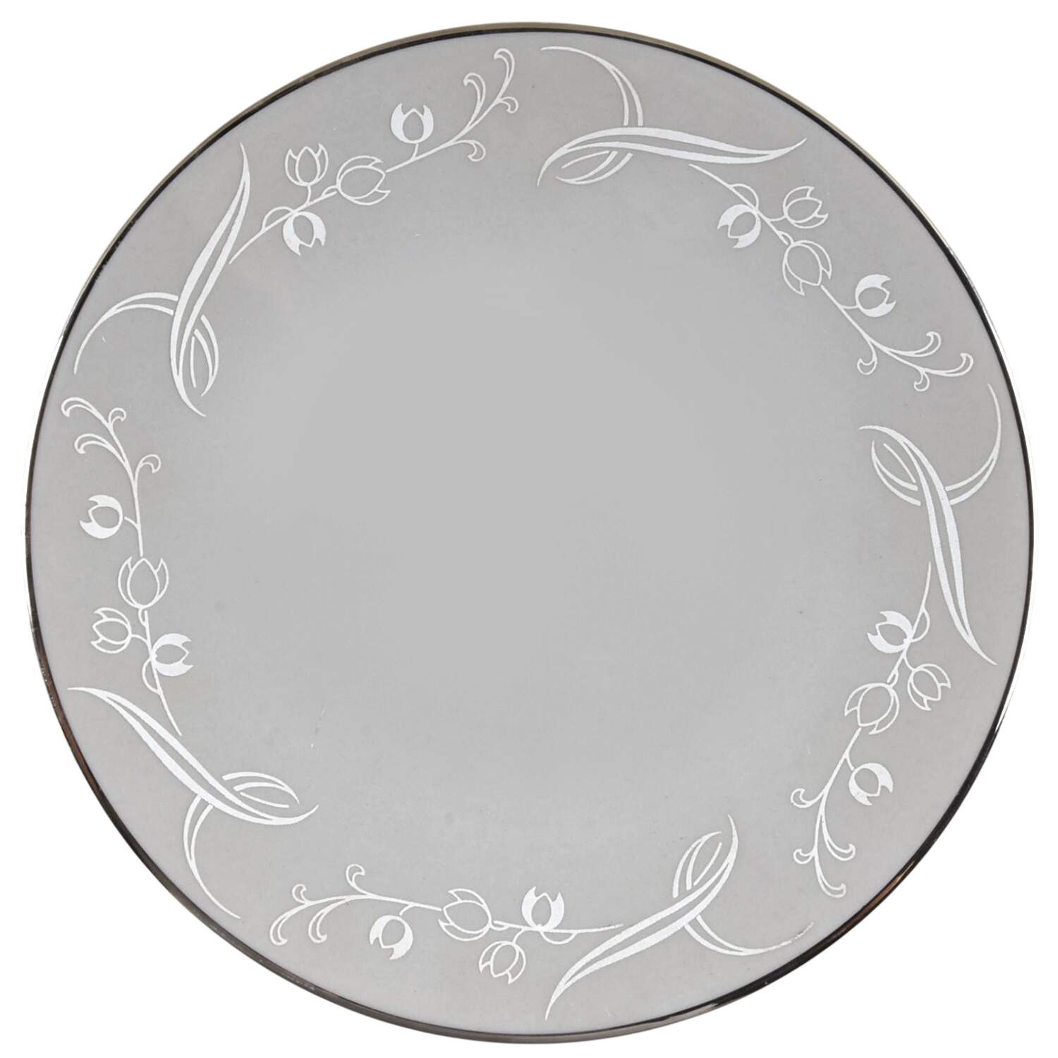 Snow Tulip Gray (Rim & Coupe) Coupe Bread & Butter Plate by Flintridge-1