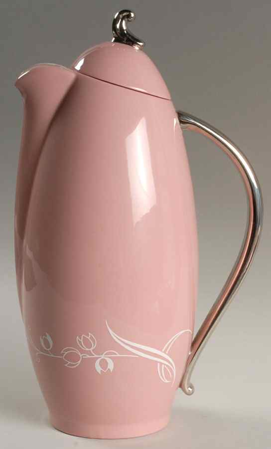 Snow Tulip Pink (Rim & Coupe) Coffee Pot & Lid by Flintridge-1