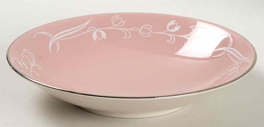Snow Tulip Pink (Rim & Coupe) Fruit/Dessert (Sauce) Bowl by Flintridge-1
