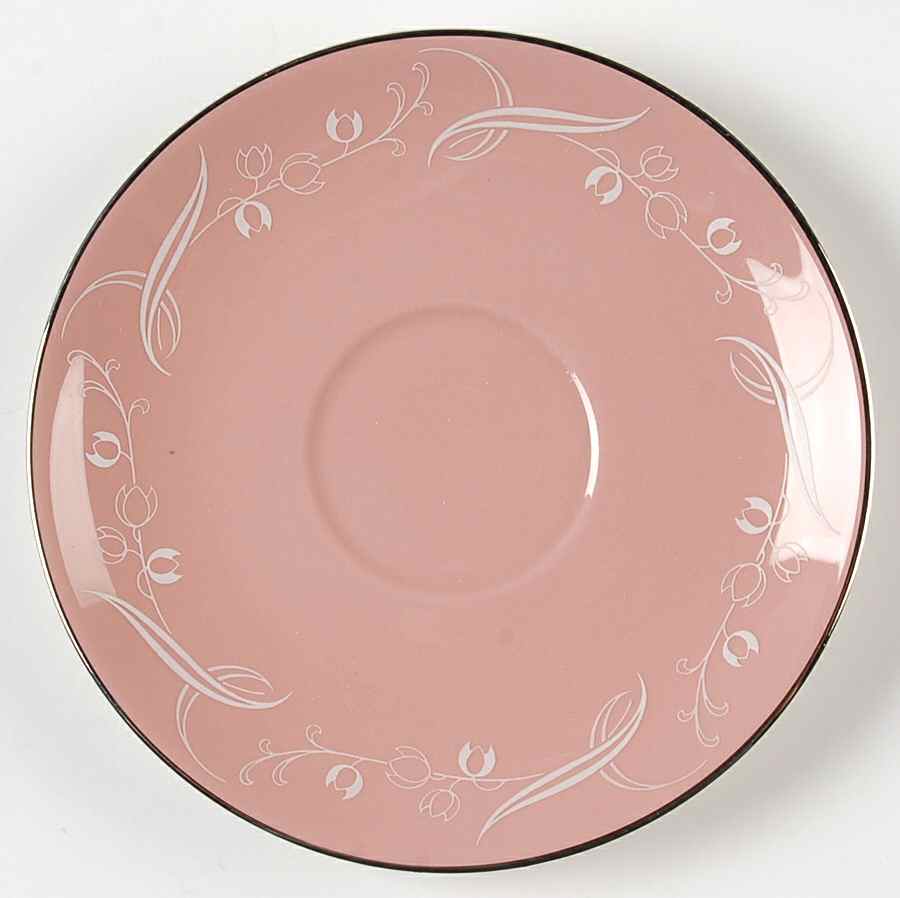 Snow Tulip Pink (Rim & Coupe) Saucer by Flintridge-1