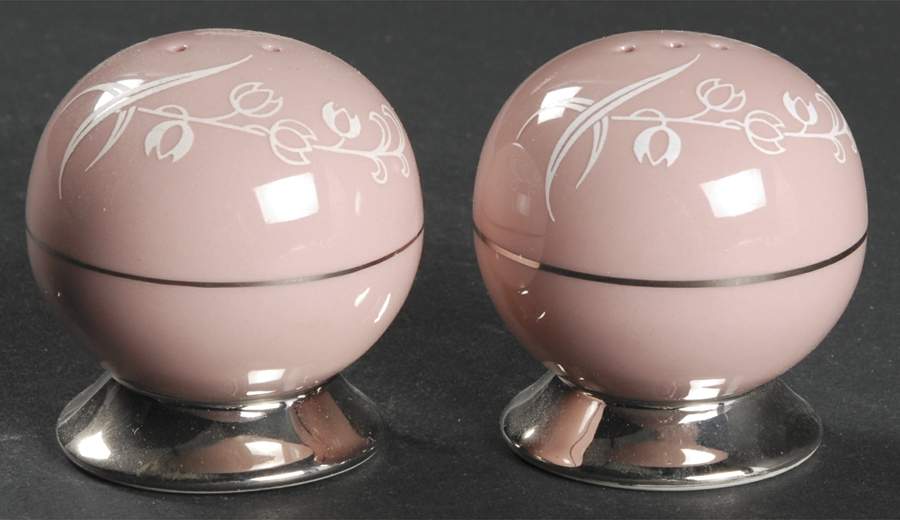 Snow Tulip Pink (Rim & Coupe) Salt & Pepper Set by Flintridge-1