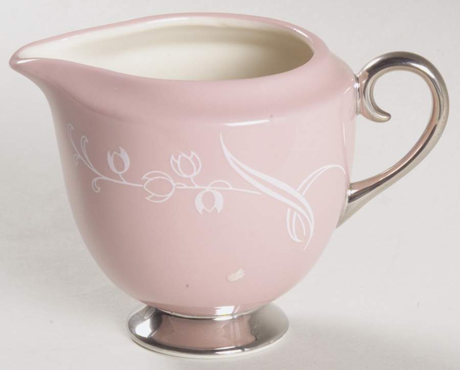 Snow Tulip Pink (Rim & Coupe) Mini Creamer by Flintridge-1