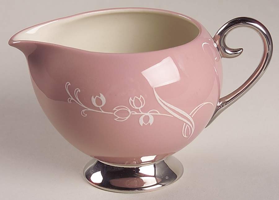 Snow Tulip Pink (Rim & Coupe) Creamer by Flintridge-1