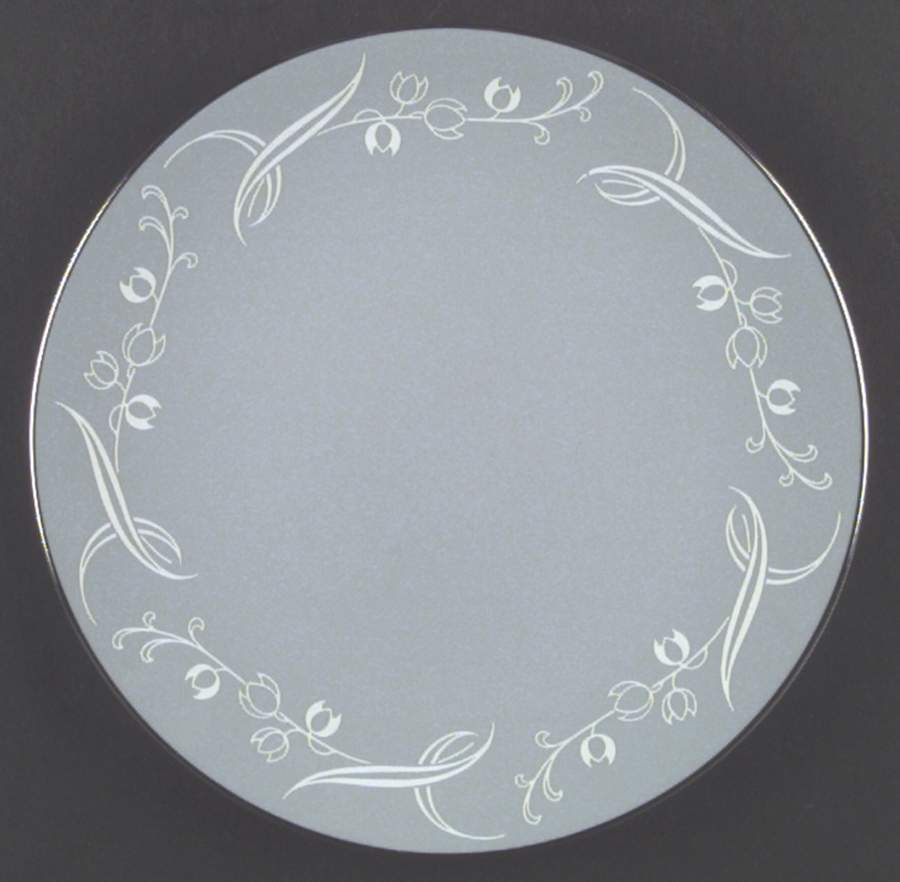 Snow Tulip Strata Blue (Rim & Coupe) Coupe Salad Plate by Flintridge-1