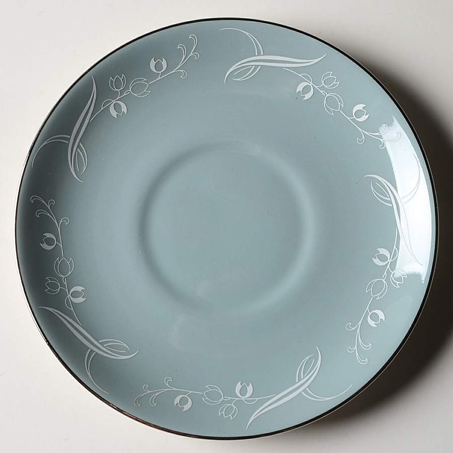 Snow Tulip Strata Blue (Rim & Coupe) Saucer for Cream Soup Bowl by Flintridge-1