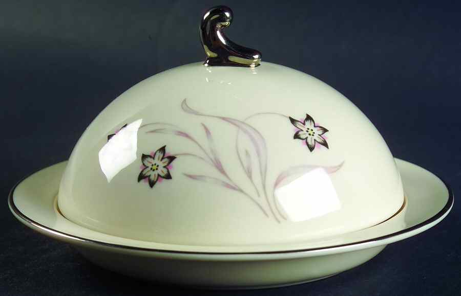 Starflower Round Covered Butter by Flintridge-1