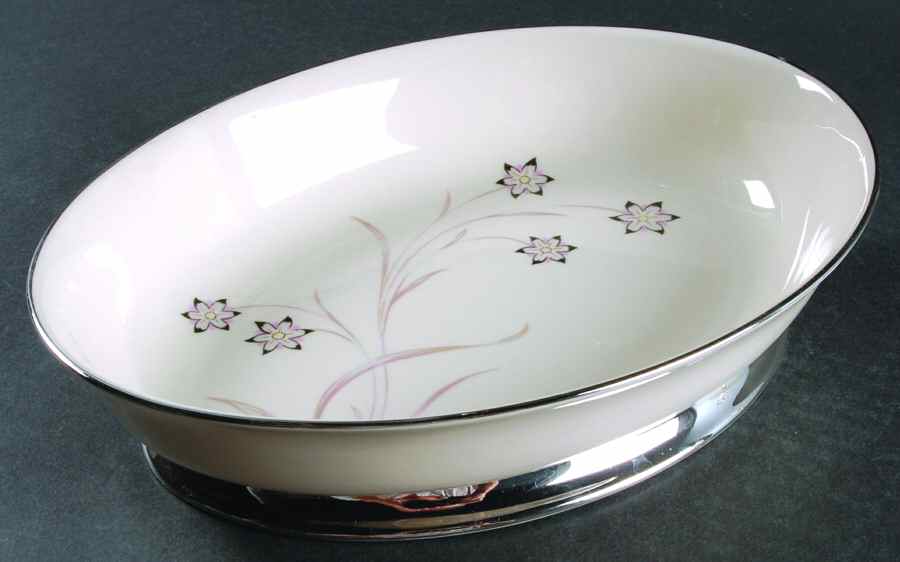 Starflower 9" Oval Vegetable Bowl by Flintridge-1