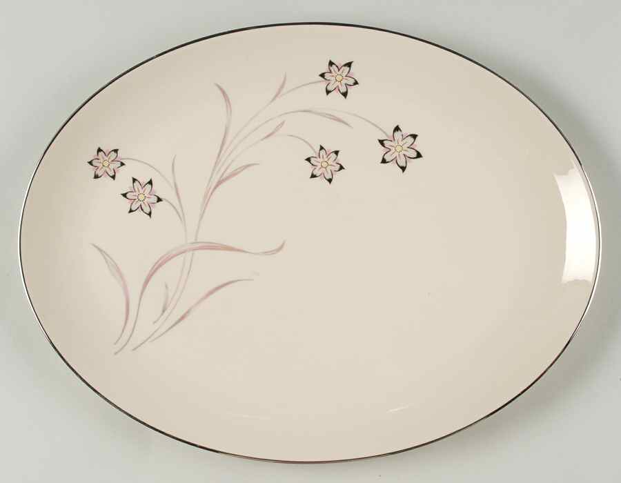 Starflower 14" Oval Serving Platter by Flintridge-1