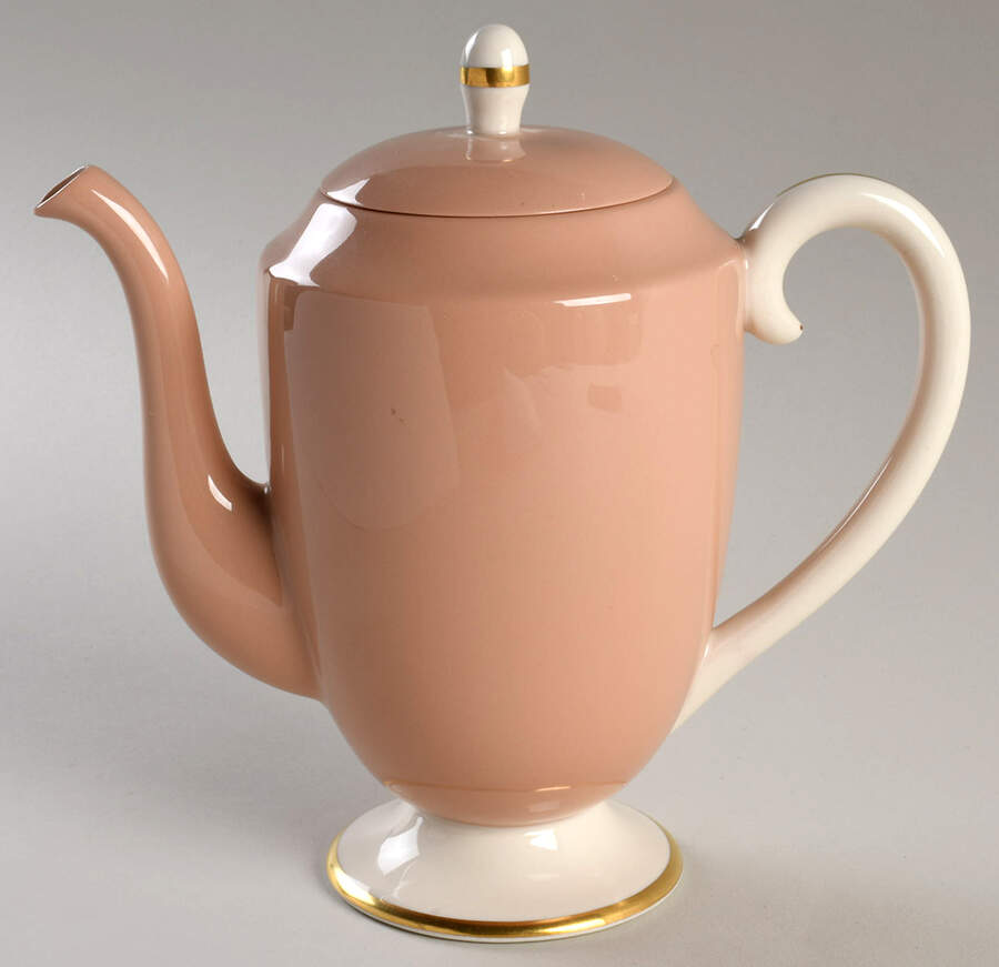 Sylvan-California Coral (Rim) Coffee Pot & Lid by Flintridge-1