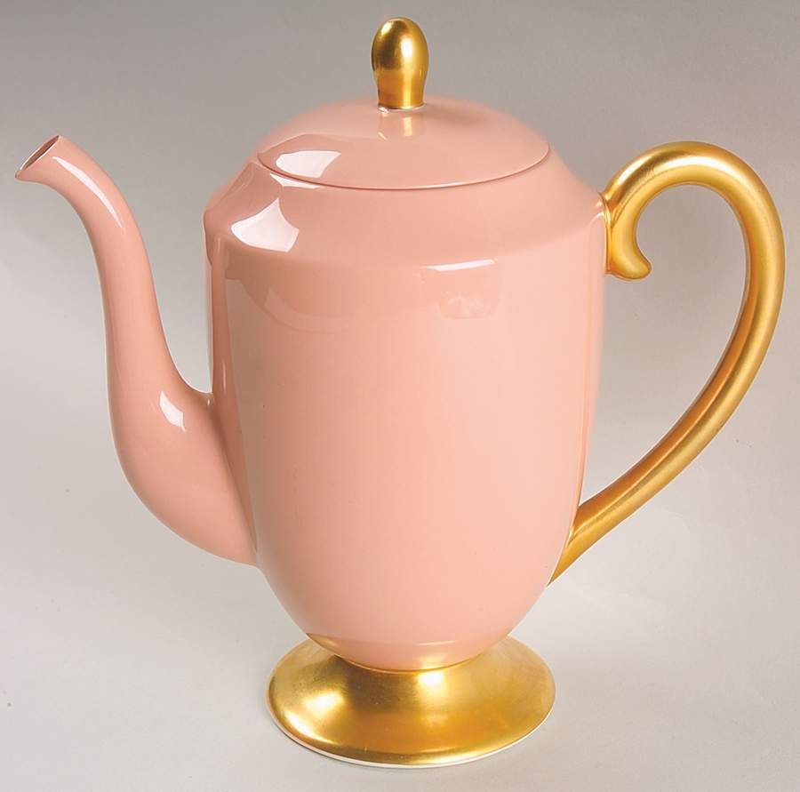 Sylvan-California Coral (Rim) Coffee Pot & Lid by Flintridge-1
