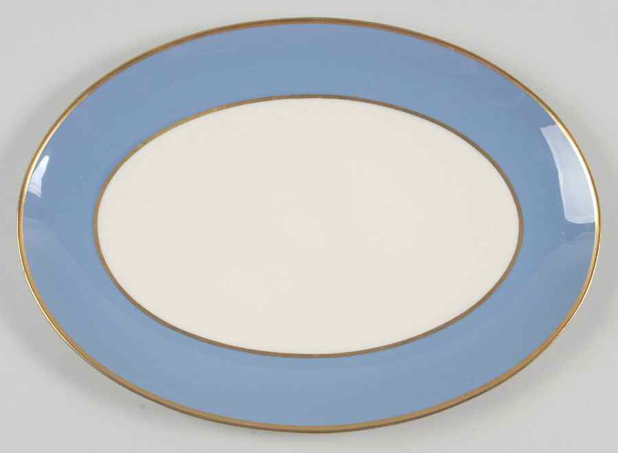 Sylvan-California Dutch Blue (Rim) 13" Oval Serving Platter by Flintridge-1