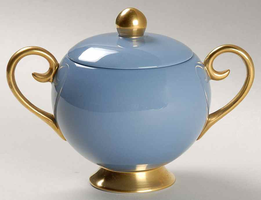 Sylvan-California Dutch Blue (Rim) Sugar Bowl & Lid by Flintridge-1