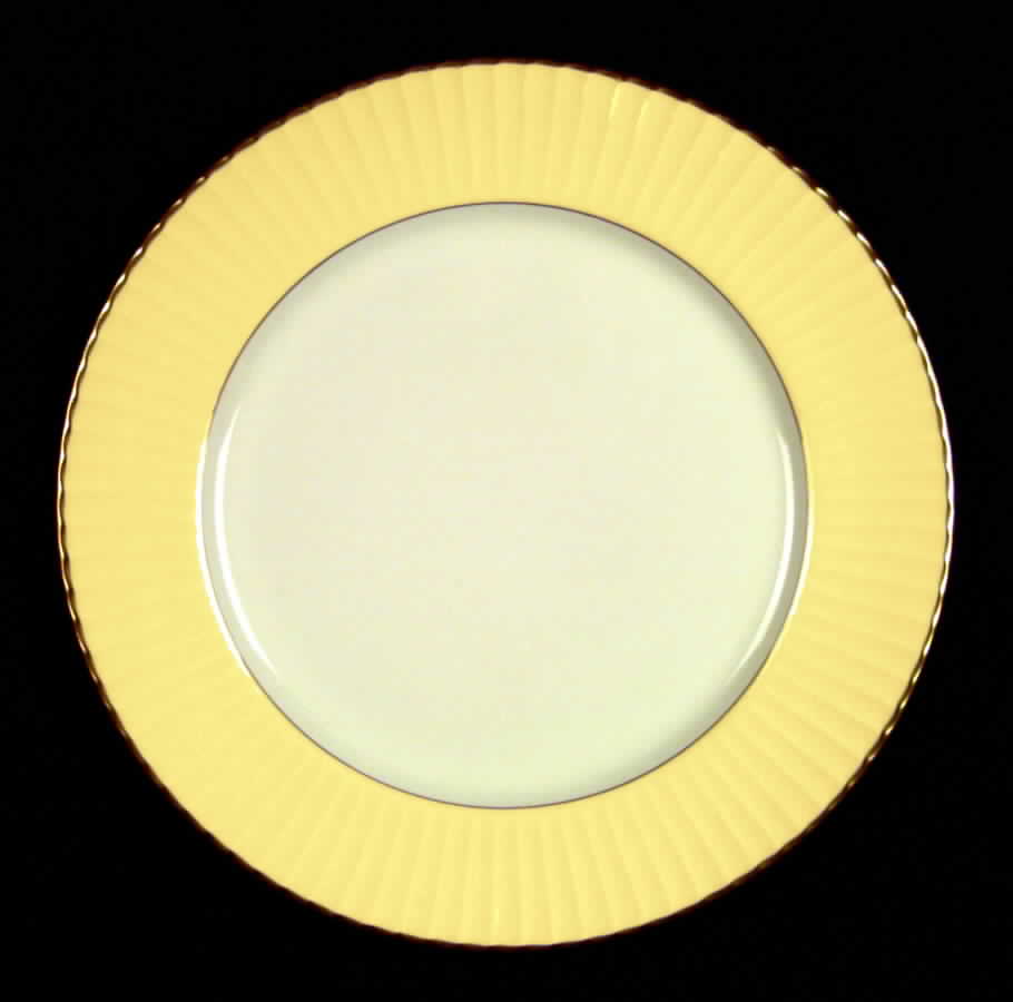 Sylvan Flutes Yellow Dinner Plate by Flintridge-1