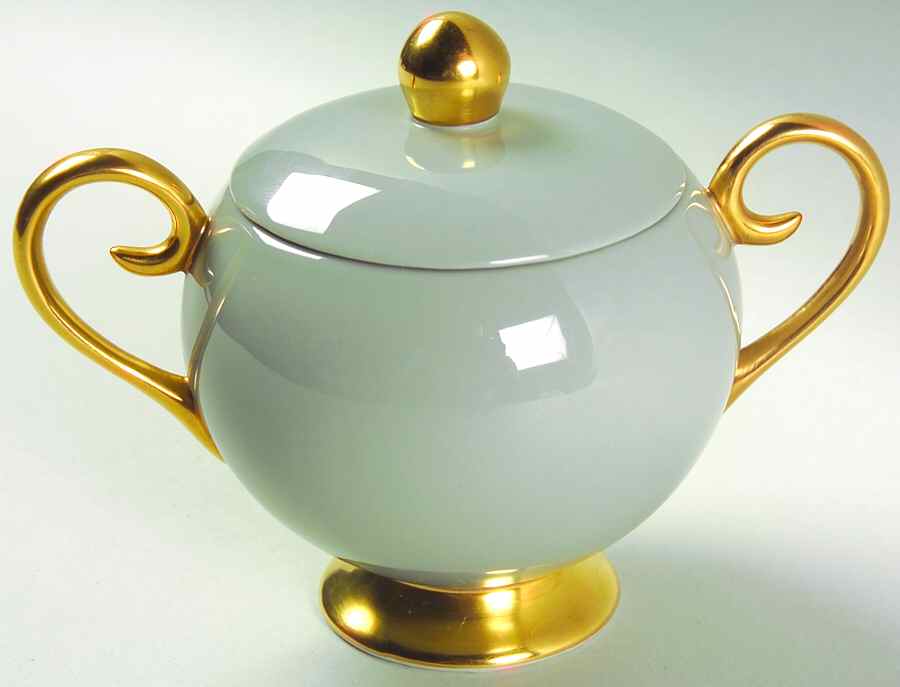 Sylvan-California Gray (Rim) Sugar Bowl & Lid by Flintridge-1