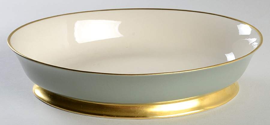 Sylvan-California Sage Green (Rim) 9" Oval Vegetable Bowl by Flintridge-1