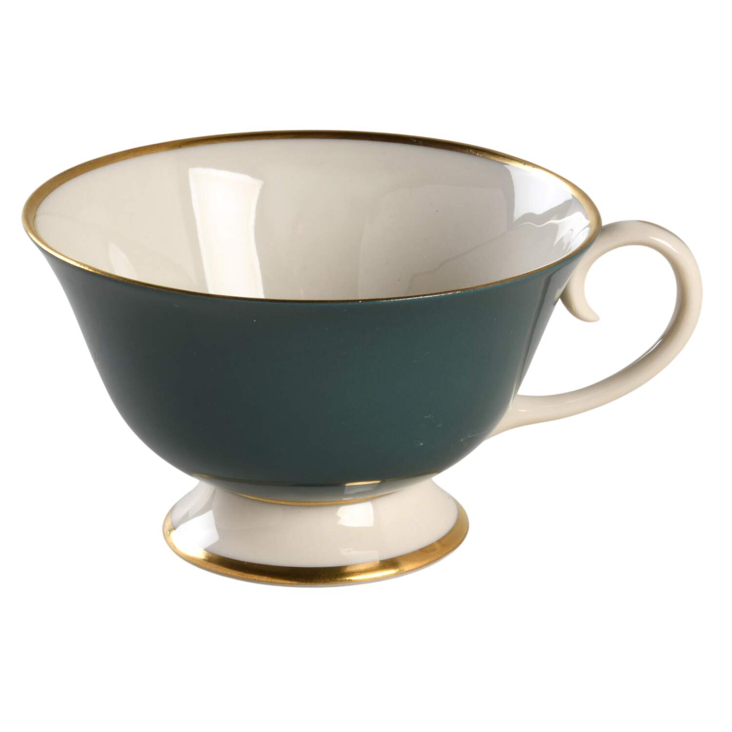 Sylvan-California Teal Green (Rim) Footed Cup by Flintridge-1