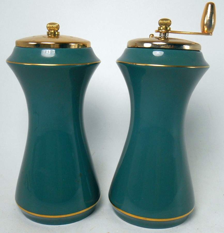 Sylvan-California Teal Green (Rim) Salt Mill & Pepper Mill Set by Flintridge-1