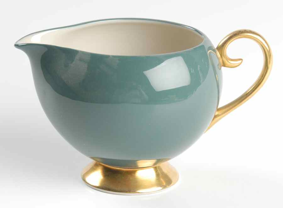 Sylvan-California Teal Green (Rim) Creamer by Flintridge-1