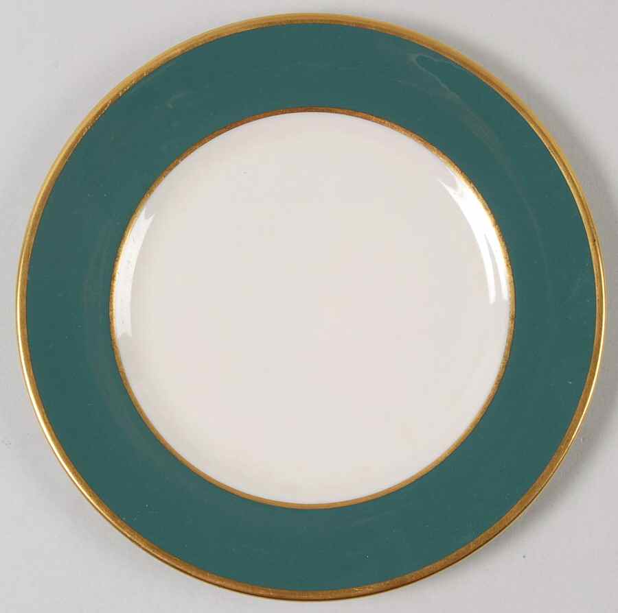 Sylvan-California Teal Green (Rim) Bread & Butter Plate by Flintridge-1