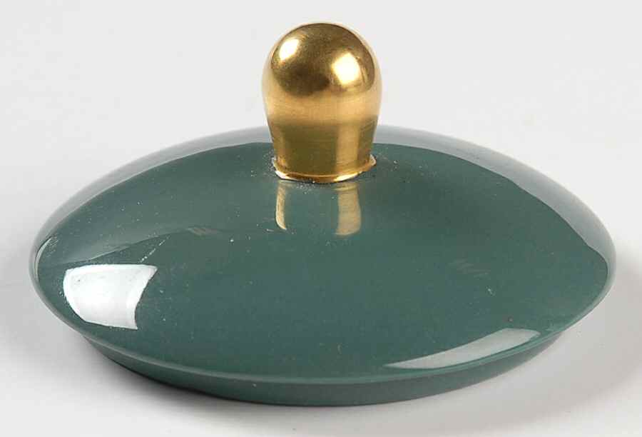 Sylvan-California Teal Green (Rim) Lid for Mini Sugar Bowl by Flintridge-1