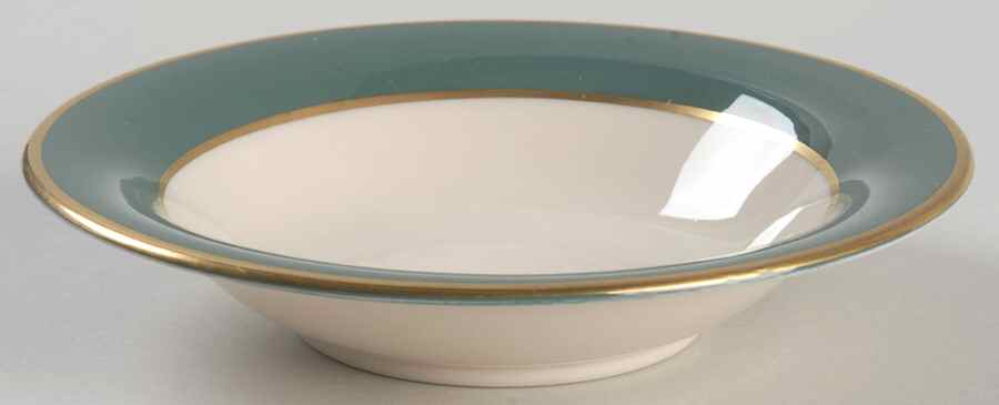 Sylvan-California Teal Green (Rim) Rim Fruit/Dessert (Sauce) Bowl by Flintridge-1