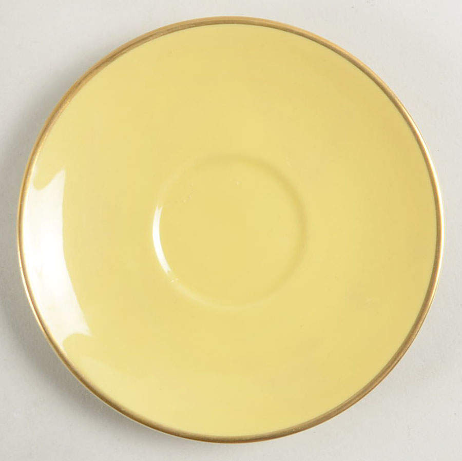 Sylvan-California-Yellow (Rim & Coupe) Saucer for Demitasse Cup by Flintridge-1