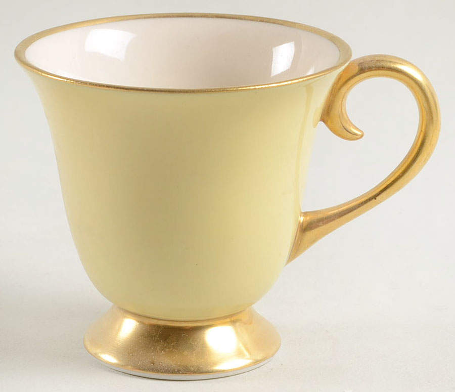 Sylvan-California-Yellow (Rim & Coupe) Footed Demitasse Cup by Flintridge-1