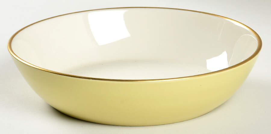 Sylvan-California-Yellow (Rim & Coupe) 8" Round Vegetable Bowl by Flintridge-1
