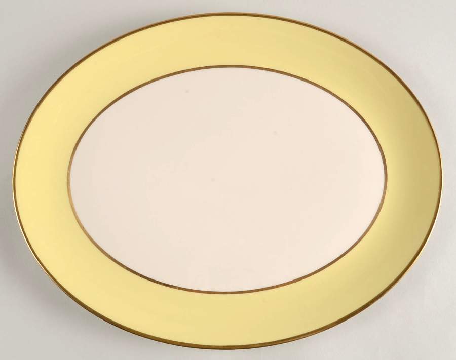 Sylvan-California-Yellow (Rim & Coupe) 16" Oval Serving Platter by Flintridge-1