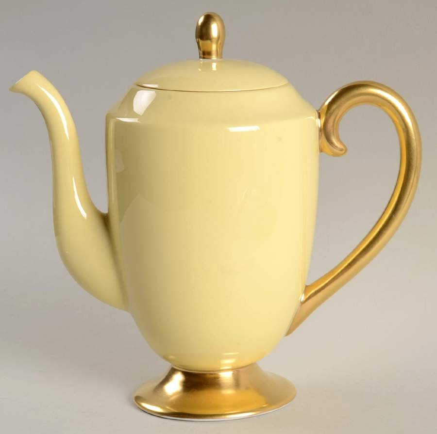 Sylvan-California-Yellow (Rim & Coupe) Mini Coffee Pot & Lid by Flintridge-1