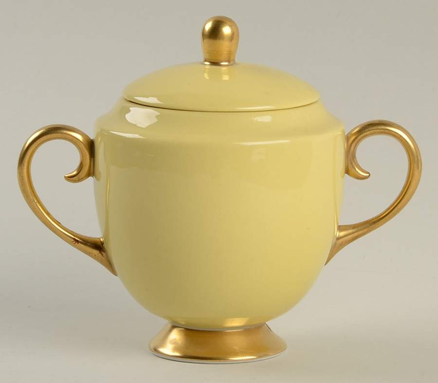 Sylvan-California-Yellow (Rim & Coupe) Mini Sugar Bowl & Lid by Flintridge-1