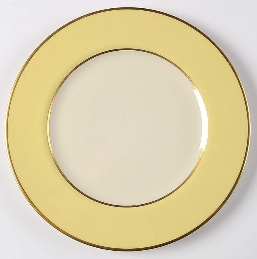Sylvan-California-Yellow (Rim & Coupe) Luncheon Plate by Flintridge-1