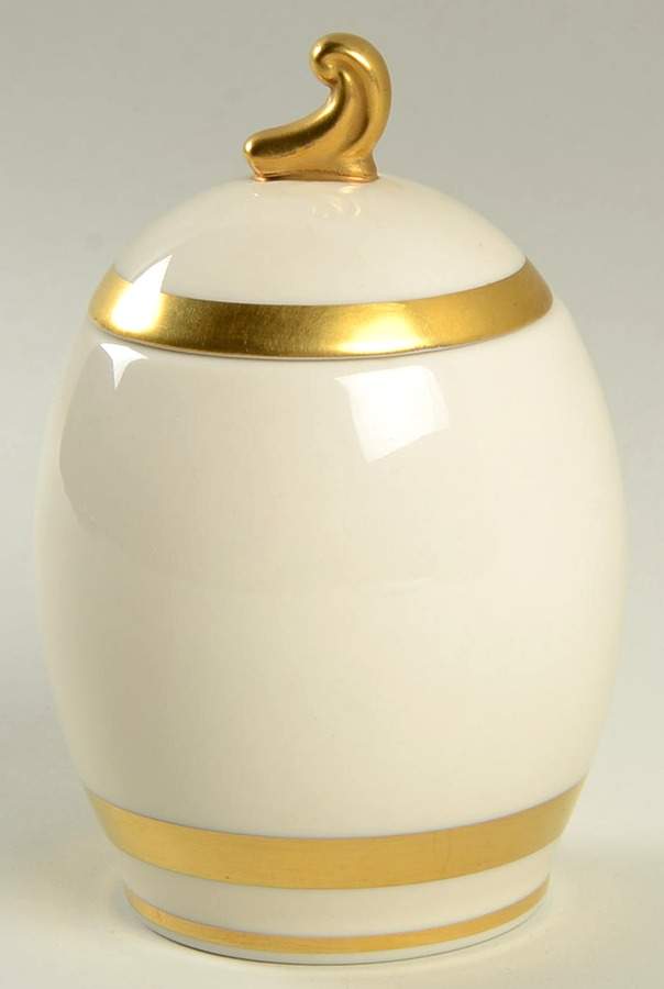 Theme (Wide Gold, Rim & Coupe) Sugar Bowl & Lid by Flintridge-1