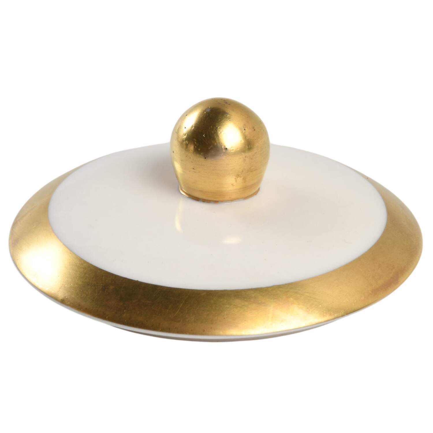 Theme (Wide Gold, Rim & Coupe) Lid for Sugar Bowl by Flintridge-1