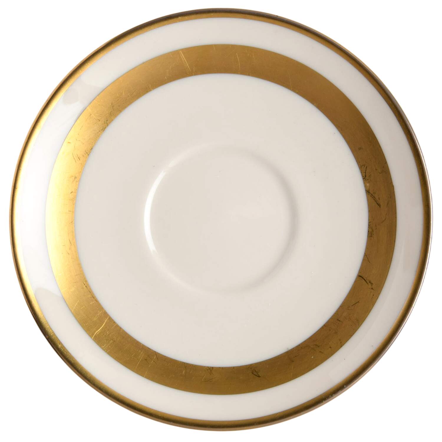 Theme (Wide Gold, Rim & Coupe) Saucer for Demitasse Cup by Flintridge-1