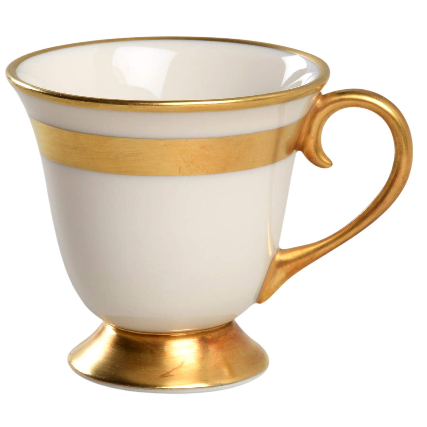 Theme (Wide Gold, Rim & Coupe) Footed Demitasse Cup by Flintridge-1