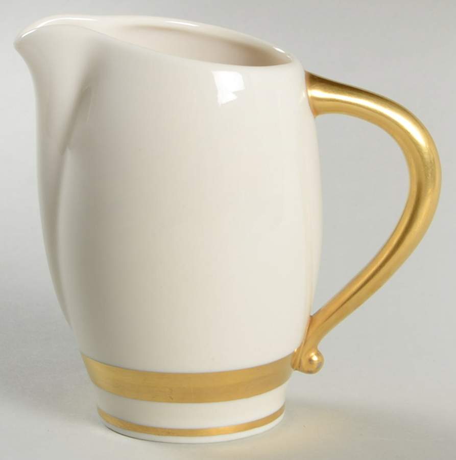 Theme (Wide Gold, Rim & Coupe) Creamer by Flintridge-1