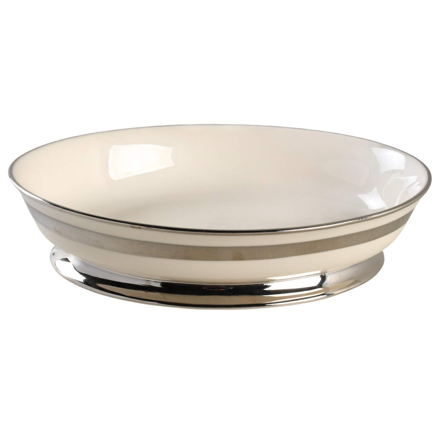 Theme (Wide Platinum, Rim & Coupe) 9" Oval Vegetable Bowl by Flintridge-1