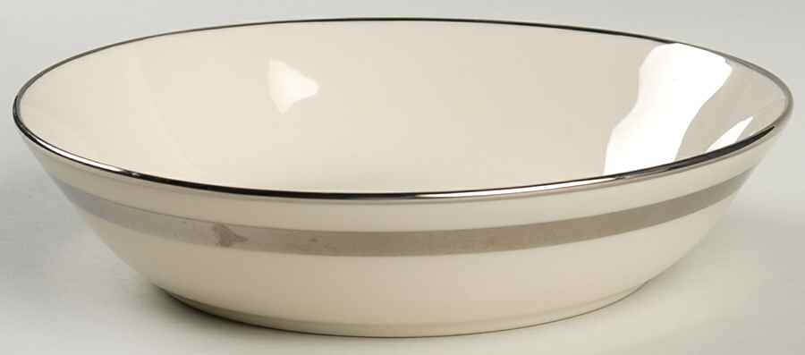 Theme (Wide Platinum, Rim & Coupe) 8" Round Vegetable Bowl by Flintridge-1