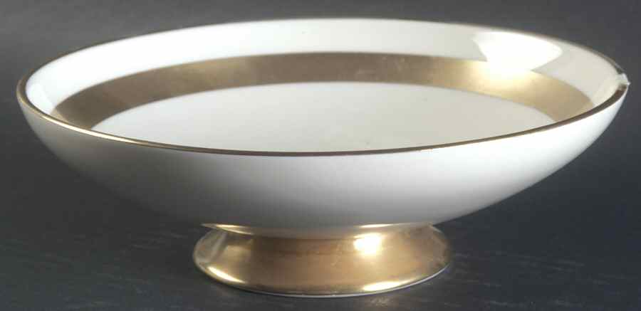 Theme (Wide Gold, Rim & Coupe) Round Compote (Height X Width) by Flintridge-1