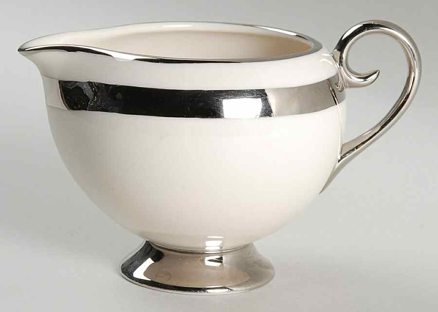 Theme (Wide Platinum, Rim & Coupe) Creamer by Flintridge-1