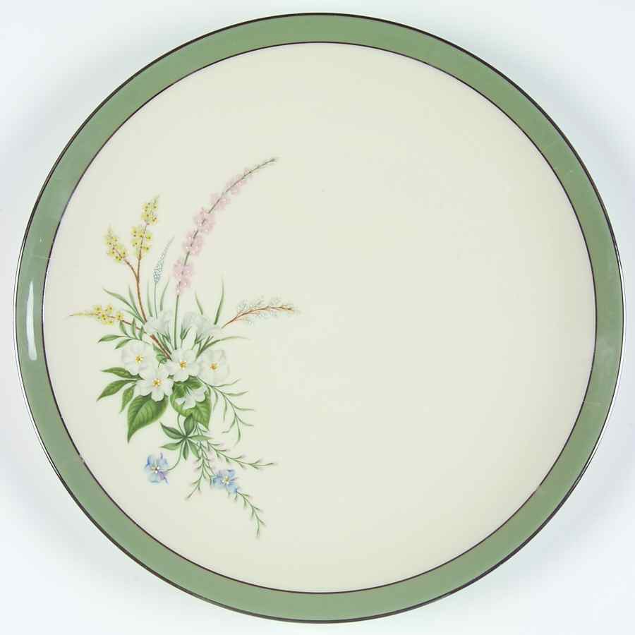 True Love Sage Green (Rim & Coupe) Coupe Dinner Plate by Flintridge-1