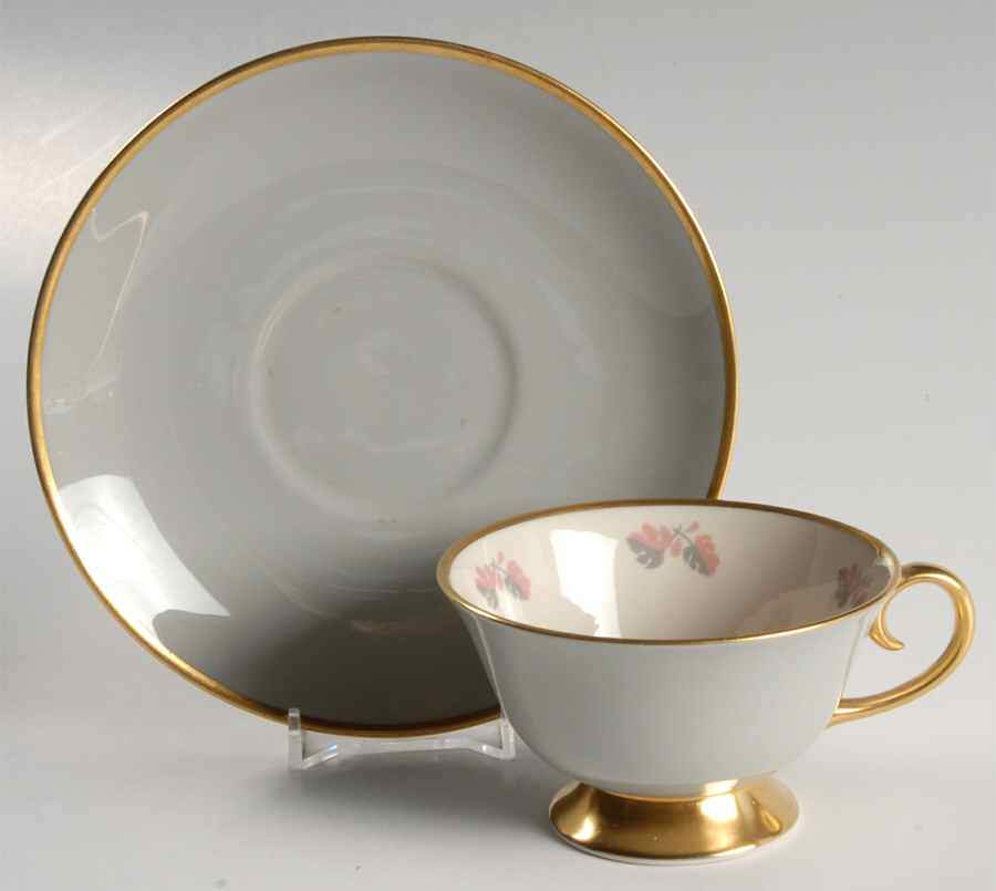 Twilight (Gold) Footed Cup & Saucer Set by Flintridge-1
